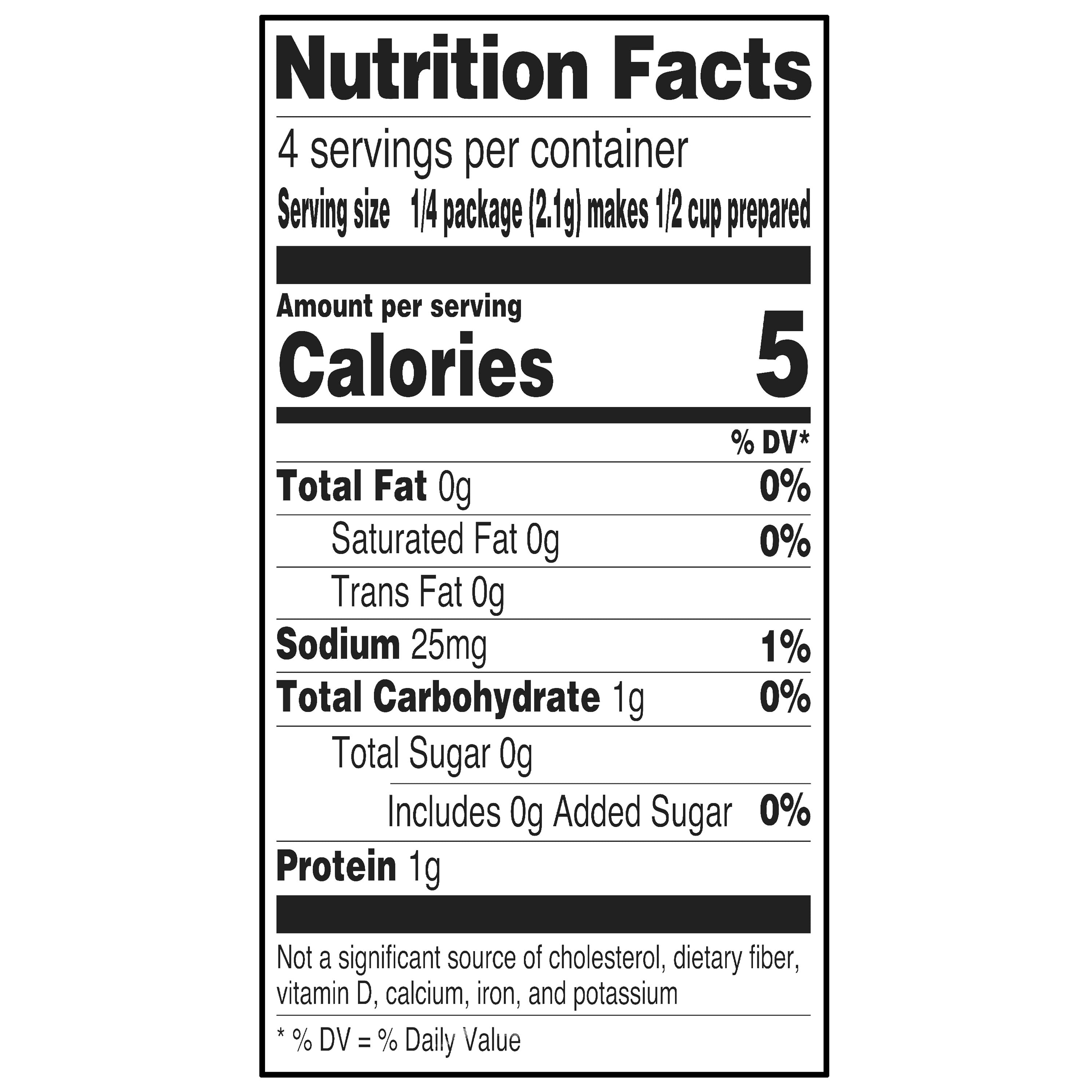 (6 pack) Great Value Sugar Free Lime Gelatin Dessert, 0.3 oz, 4 Servings per Box