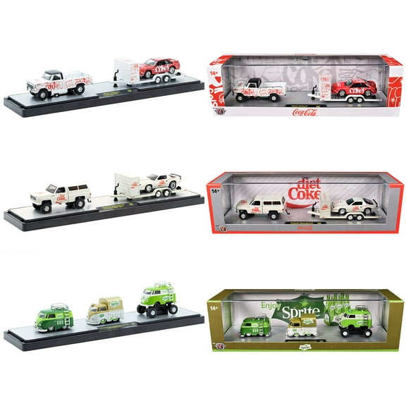 Auto Haulers "Soda" Set of 3 pieces Release 39 Limited Edition to 8000 pieces Worldwide 1/64 Diecast Model Cars by M2 Machines