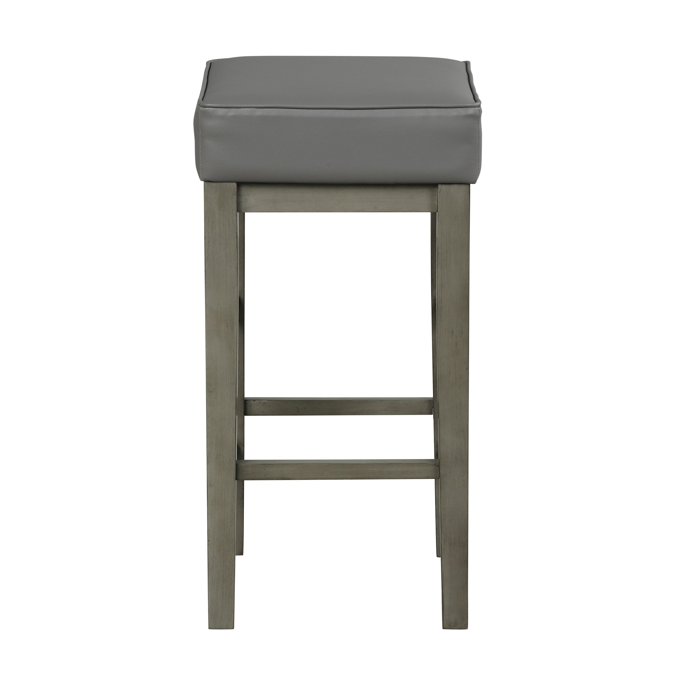 OakvillePark Holbrook Square Pub Height Barstool (Set of 2), Gray