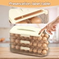 thumbnail image 4 of Hinati Clearance Double Layer Egg Storage Fridge Egg Holder Fridge with Lid Handle Airtight Food Storage Containers Kitchen and Pantry Organization Canisters for Pantry Organization and Storage, 4 of 9