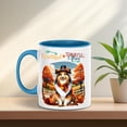 thumbnail image 3 of Thanksgiving Shetland Sheepdog Pilgrim Grateful, Thankful, Blessed Fall Welcome 11oz Accent Two-tone Mug Sheltie Dog Lover Gifts Coffee Tea Cup - 00021, 3 of 5