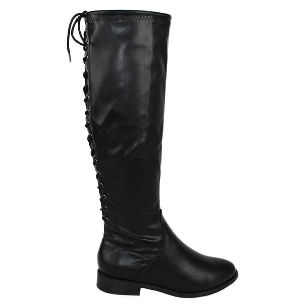 boots with back laces