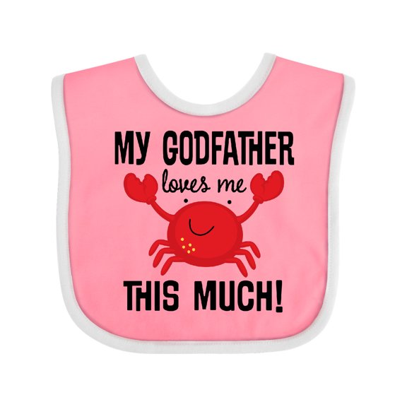 Inktastic My Godfather Loves Me Godchild Boys or Girls Baby Bib
