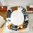 thumbnail image 5 of Manfei Boys Dirt Bike Bed Sheets,Outdoor Extreme Sport King Sheets,Orange Black Plaid Sheet Set Teens,Ultra Soft Home Decor,4-Piece, 5 of 7