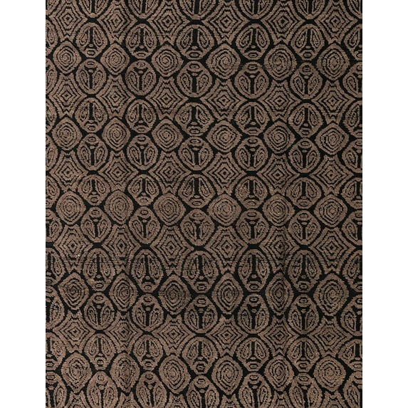 Ahgly Company Machine Washable Indoor Rectangle Abstract Dark Gold Brown Area Rugs, 2' x 4'
