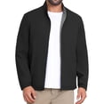 thumbnail image 1 of Chaqueta de negocios INSPIRE CHIC para hombres, con forro, cuello alto, cierre completo, chaqueta formal de golf, color negro, 1 of 6