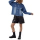 thumbnail image 4 of VISgogo - Chaqueta de mezclilla lavada para mujer, manga larga, con botones, suelta, para novio VISgogo moda, 4 of 9