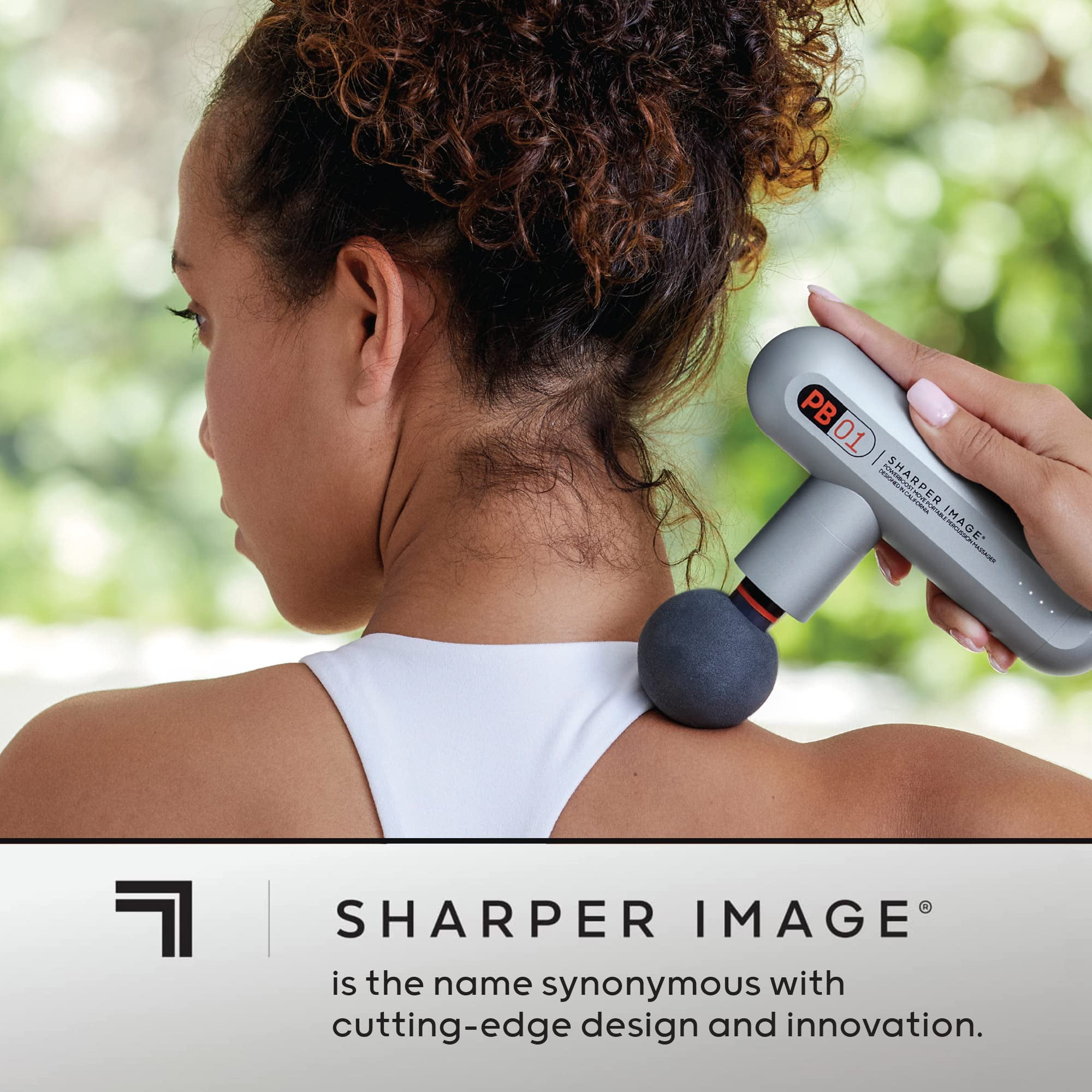 Sharper Image Deep Tissue Portable Percussion Massage Gun, Powerboost Move  Full Body, Back & Neck Muscle Massager with 4 Attachments - Handheld  Rechargeable Electric Massage Gun for Athletes - Walmart.com