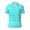 thumbnail image 2 of Daiia Turquoise Wooden Pattern Men’s Polo Shirts,Solid Deck Shirt,Classic Fit, Breathable Cotton Polo for Casual and Sport Wear-Medium, 2 of 7