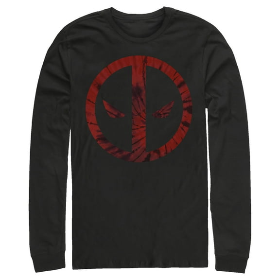 Men's Marvel Deadpool Tie-Dye Logo  Long Sleeve Shirt