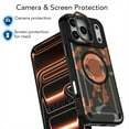 thumbnail image 4 of for iPhone 16 Pro Max Protective Rugged Case with Adjustable Camera Magnetic Kickstand, Luxury Shockproof Hybrid TPU + PC Ultra Slim Portable Phone Case Cover, Compatible with MagSafe, A, 4 of 5