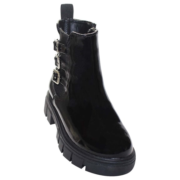BOTIN CASUAL LEON NIÑA NEGRO CHAROL 7041 Leon 7041bp