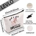 thumbnail image 6 of LEVLO Funny Moose Cosmetic Make up Bag Animal Lover Gift Just A Girl Who Loves Moose Makeup Zipper Pouch Bag Moose Lover Gift For Women Girls, 6 of 6