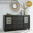 thumbnail image 2 of Ashley Furniture Foyland 11-Drawer Wood Dresser in Black & Grayish Brown, 2 of 8