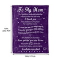 thumbnail image 2 of HiiKaa to My Mom Throw Blankets from Daughter Son,Meaningful Gifts for Mom,Mom Gifts Ideas from Kids for Her Birthday,Mother's Day or Christmas,60x50",Purple, 2 of 7