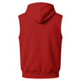 thumbnail image 7 of EANJE Men's Hooded Sleeveless Zip Vest Casual Drawstring Regular Fit Hood Knit Multi Color Layering Tops With Pockets Red 2XL, 7 of 7