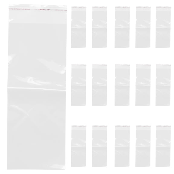 EXHUMKY BERTDOMD 100pcs Clear OPP Tableware Bags Portable Cutlery Utensil Storage Pouches for Kitchen and Travel