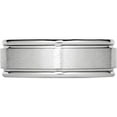 thumbnail image 3 of Cobalt Satin And Polished Ridged Edge 8mm Band (Size 11.5) Made In China cc36-11.5, 3 of 5