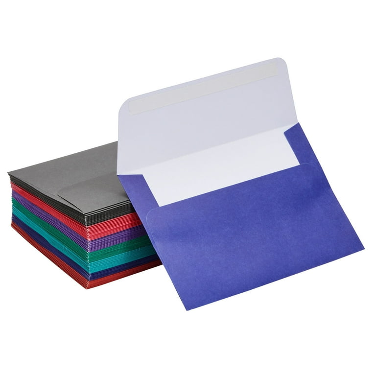 Assorted Multi Colors 100 Boxed A6 (4-3/4 x 6-1/2) Envelopes for 4 1/2 X 6  1/4 Greeting Cards, Invitations Announcements - Astrobrights & More from