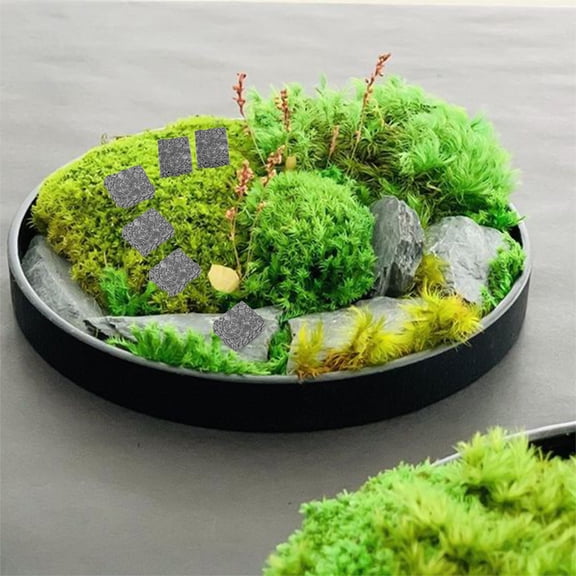 ibasenice 20 Pcs Miniature Resin Step Statues Grey Landscape Decorations for Garden and Home Ornaments