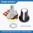 thumbnail image 4 of Peggybuy 5Set WH148 Linear Taper Rotary Audio Potentiometer 15mm 3 Pin Useful for Arduino, 4 of 9