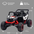thumbnail image 6 of FINITO 24V Kids Ride On UTV 4WD Electric Powered Truck 4 Wheels Vehicle with LED Lights MP3 Bluetooth Remote Control for Boys Girls 3+, White, 6 of 7