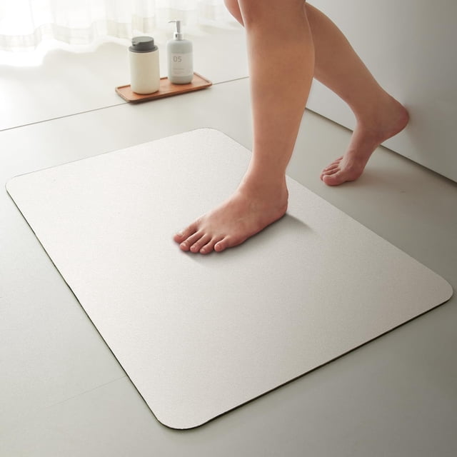 Alfombra de baño TYUU, blanca, antideslizante, lavable, absorbente, 40 x 60 cm