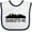 White and Navy, variant on Inktastic Charlotte North Carolina Skyline Nc City Boys or Girls Baby Bib