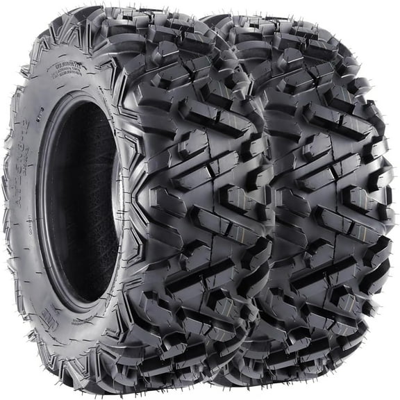 AOILE 2 PACK 25x8-12 6PR ATV Tires Tubeless, All Terrain UTV Off-Road Tires