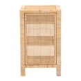 thumbnail image 6 of bali & pari Bella Rattan and Mahogany wood BOHO Nightstand, 1-Drawer, Natural Brown, 6 of 11