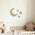 thumbnail image 4 of Celestial Wooden Wall Decor Set, Natural Unfinished Wood Moon and Star Cutouts with Smooth Edges, Paintable Wall Pieces for Bedroom, Reading Corner, Photo Backdrop and Party Display, Style A, 1 Set, 4 of 8