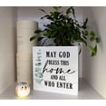 thumbnail image 5 of Zomyto 7x7 IN Christian Wooden Box Sign Desk Decor, May God Bless This Home and All Who Enter Sign, 5 of 6