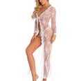 thumbnail image 3 of HUPOM Ladies Underwear Panties Mid Waist Pull-On Jumpsuit Sleep Bodysuit on Clearance White Size 2XL, 3 of 6