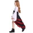 thumbnail image 7 of EnJoCho Girls Renaisance Outfit Skirt Pirate with Renaisance 𝖬edieval Long Sleeve Shirt Corset Waist Belt Headscarf Girls Ruffle Sleeve Dress, 7 of 7