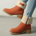 thumbnail image 6 of YLYL Women Winter Snow Boots Warm Fleece Suede Mid Heel Round Toe Ankle Booties, 6 of 9