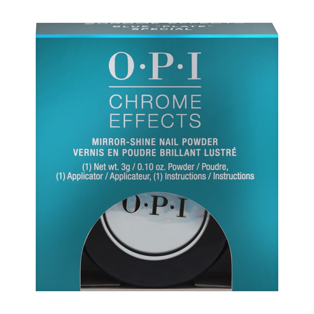 Opi Chrome Effects Mirror Shine Nail Powder Cp004 Blue Plate Special
