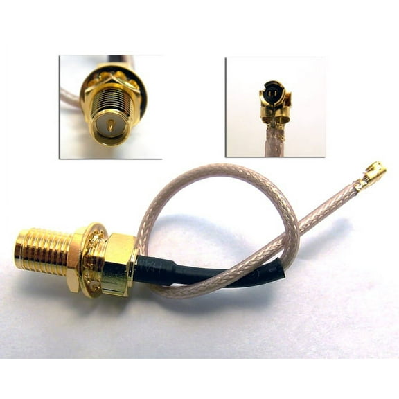 RP-SMA female with 100mm (4 inches) RG178 cable IPEX-MHF(U.FL) connector