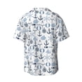 thumbnail image 4 of Goofa Dock Rudder Printed Men's Casual Short-sleeved Shirt,Lightweight Breathable Button-down,Summer Casual men's top,Versatile Fashion shirt-Small, 4 of 7