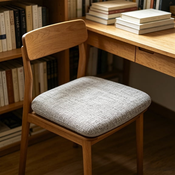Summer Linen Chair Cushion, Square Seat Pad, Non Slip Dining Chair Cushion, Office Chair Pad, Flax Fabric Chair Cushion, Breathable Sitting Cushion