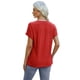 thumbnail image 4 of Eres Más Que una Camisa de Puntuación de Prueba Sexy de Manga Corta Lentejuelas Suelta Camisa de Blusa con Cuello en V, Poliéster, 4 of 9