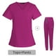 thumbnail image 5 of Conjunto de uniformes médicos para hombres y mujeres, uniforme de enfermería con cuello en V elástico y pantalones, uniforme suave para cosmetología, XXL Yinane  traje de trabajo de enfermera, 5 of 7