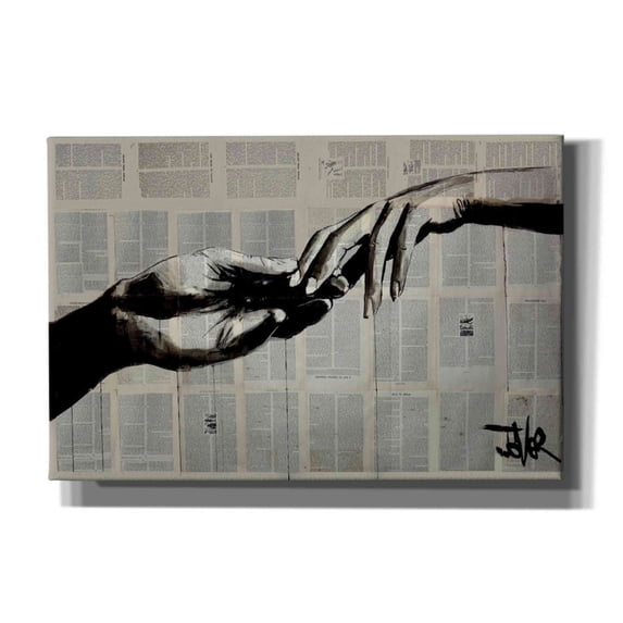 Epic Graffiti 'Adam Eve' by Loui Jover, Canvas Wall Art, 18"x12"