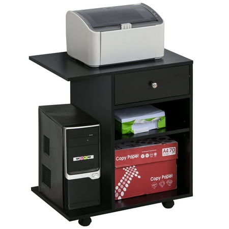 Vinsetto Printer Stand Desk Side File Cabinet Rolling Cart With Wheels Adjustable Shelf Drawer Cpu Black Canada Vinsetto Printer Stand Desk Side File, Desk Side File Cabinet