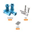 thumbnail image 3 of Uxcell 4pcs 12mm Wheel Hex Drive Hubs Adapter Combiner Coupler, Aluminum 25mm Extension for 1/10 RC Blue, 3 of 4