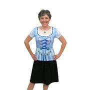 Oktoberfest Costume Dirndl Realistic Faux Blue Shirt
