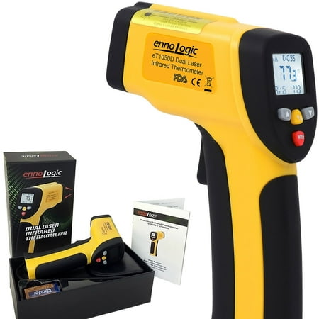 Temperature Gun by ennoLogic - Accurate High Temperature Dual Laser Infrared Thermometer -58°F to 1922°F - Digital Surface IR Thermometer