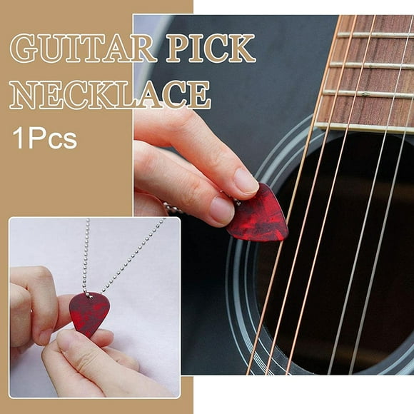 Púas de guitarra, collar, pendientes, púas de acrílico, regalo de joyería para mujeres o hombres Jadeshay A