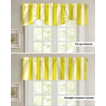 thumbnail image 5 of Fsddascl Yellow Striped Tie Up Valance Curtains for Windows, Kitchen Curtains Window Treatments, Modern Farmhouse Yellow White Stripes Short Window Shades Valances for Bedroom Bathroom Cafe 54"x18", 5 of 7