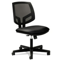 HON Volt Leather Task Chair - Mesh Back Computer Chair for Office Desk, Black (5713)