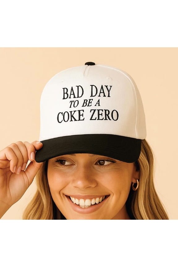 Bad Day To Be A Coke Zero Hat, Funny Slogan Patch Headwear for Confident Individuals, Casual and Trendy Adjustable Hat, Perfect Gift For Holiday, Christmas